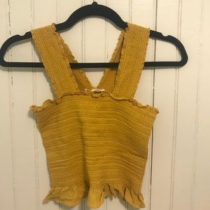 Mustard Yellow Smocked Top